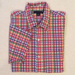 Lands End Short Sleeve Seersucker Shirt M